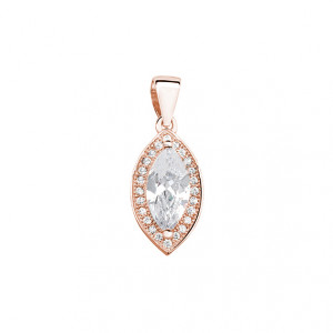 Pandantiv argint placat cu aur roz cu pietre DiAmanti Z0711C_RG-DIA (Argint 925‰ 1,3 g.)